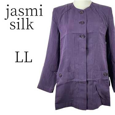 Jasmi silk 100% purple shirt/blouse LL - image 1