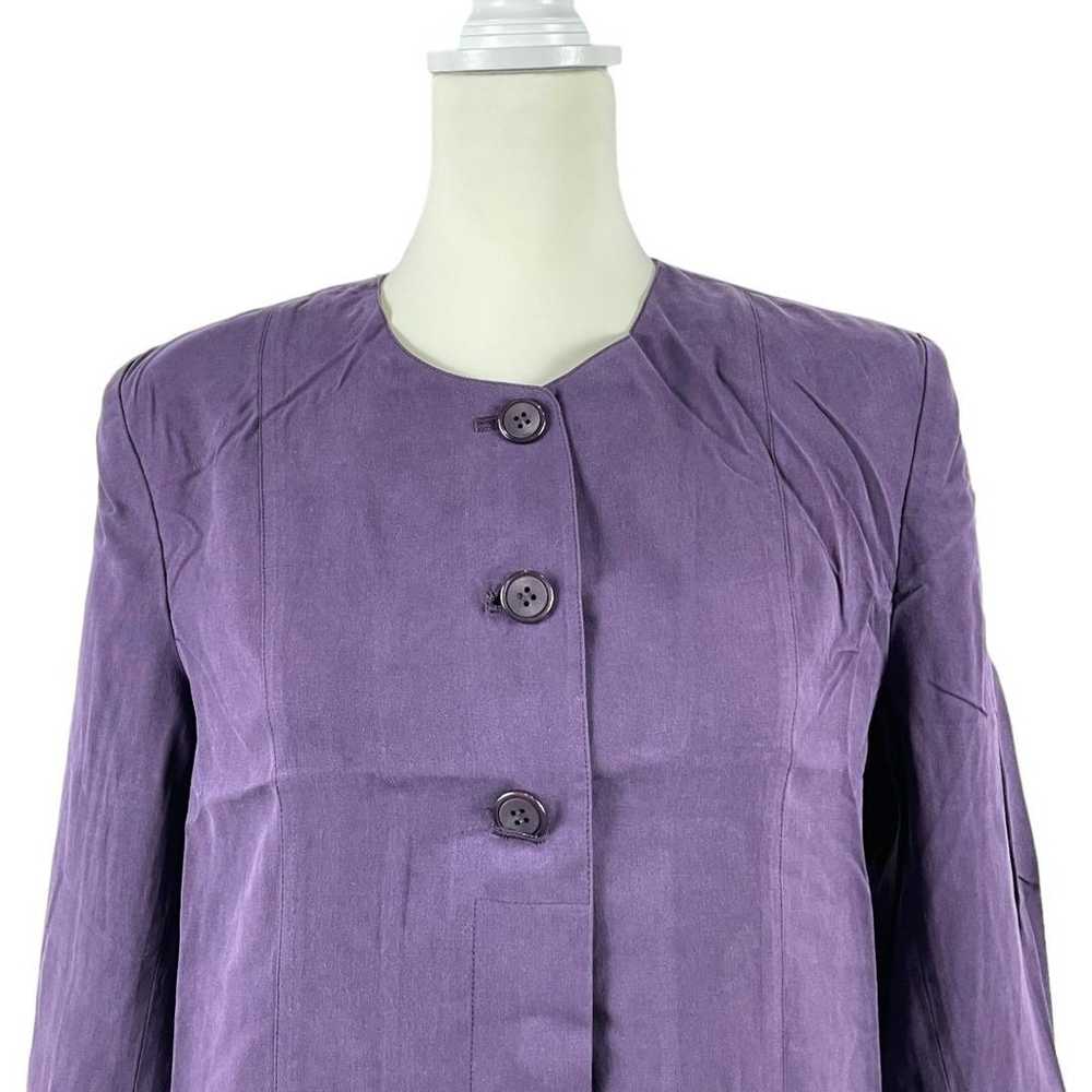 Jasmi silk 100% purple shirt/blouse LL - image 3