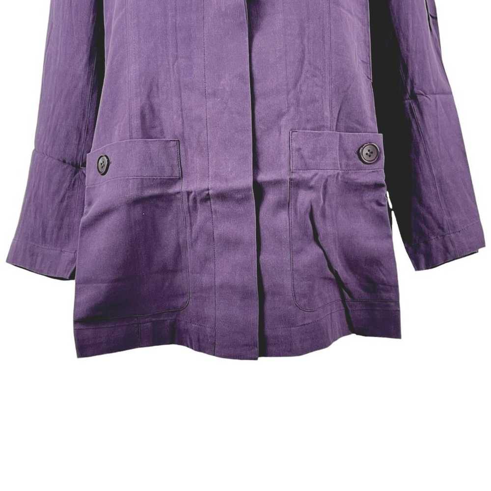 Jasmi silk 100% purple shirt/blouse LL - image 4