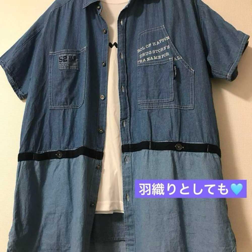 Stylish long denim shirt☆ Excellent condition. - image 2