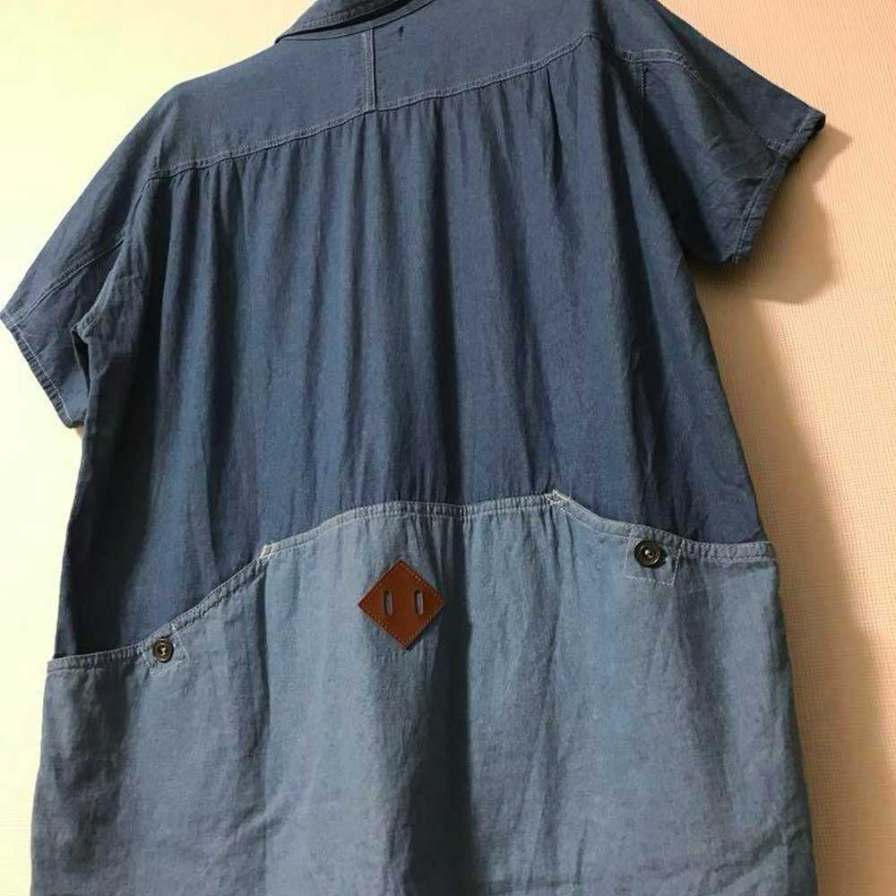 Stylish long denim shirt☆ Excellent condition. - image 6