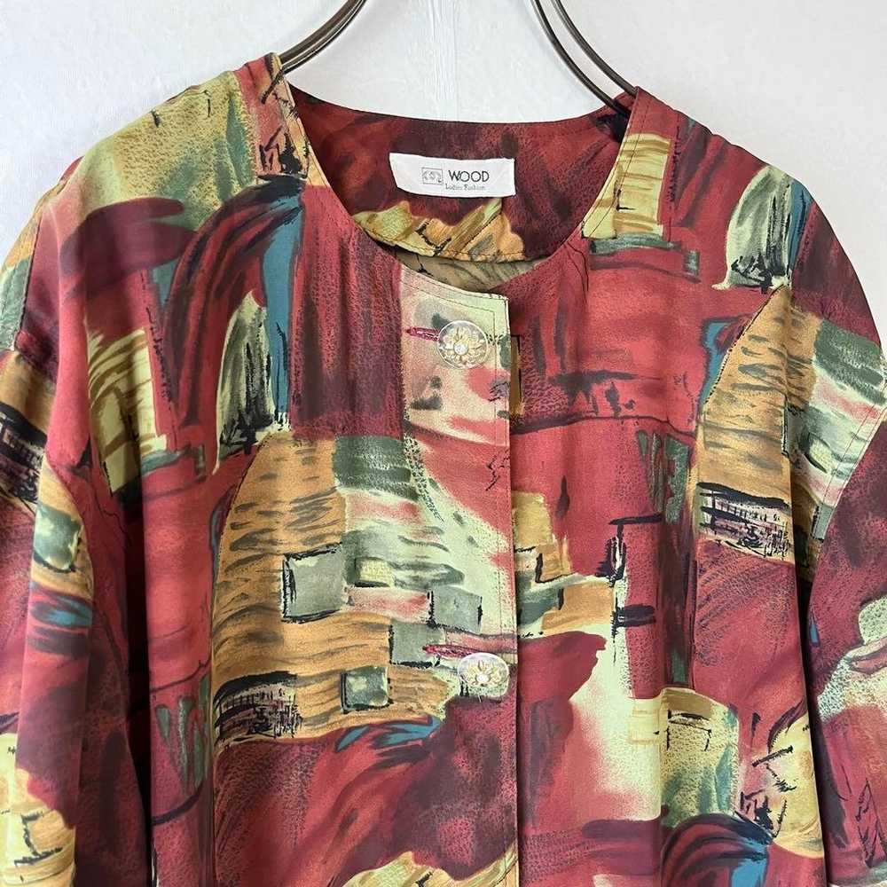 Vintage Japanese-made all-over print shirt, colla… - image 1