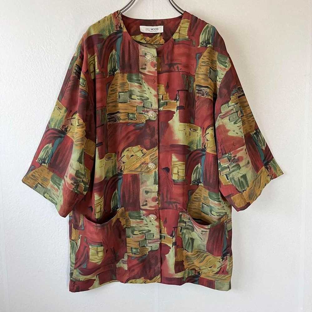 Vintage Japanese-made all-over print shirt, colla… - image 2