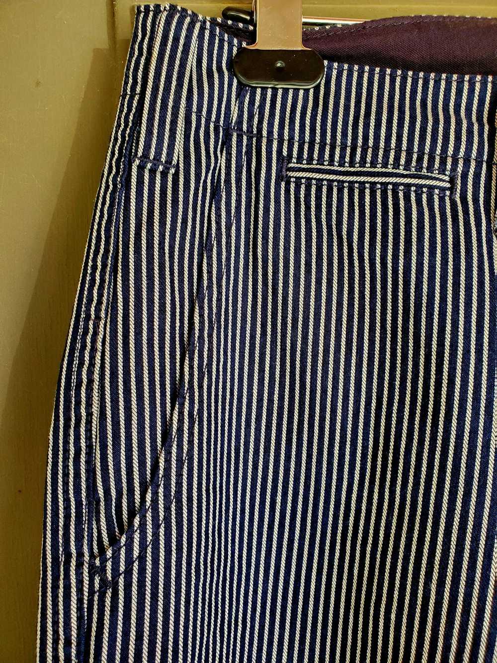 Pure Blue Japan Indigo Hickory Stripe Curved Pock… - image 4