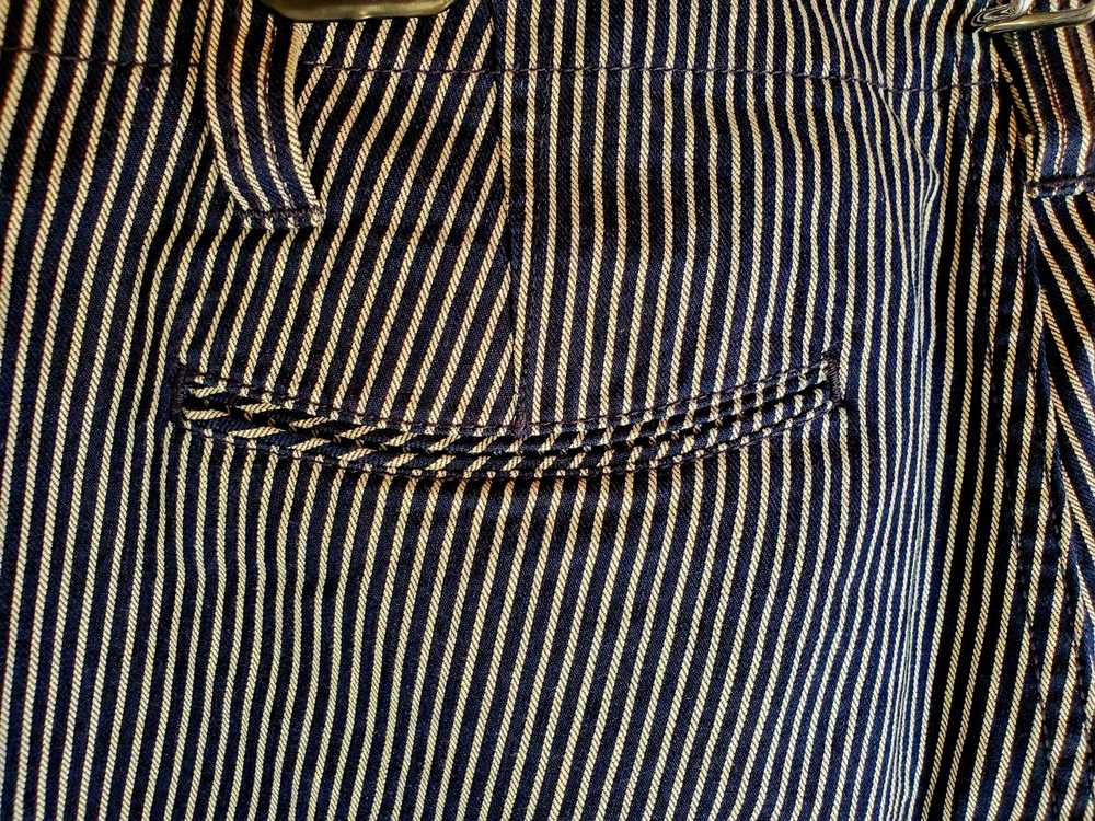 Pure Blue Japan Indigo Hickory Stripe Curved Pock… - image 7