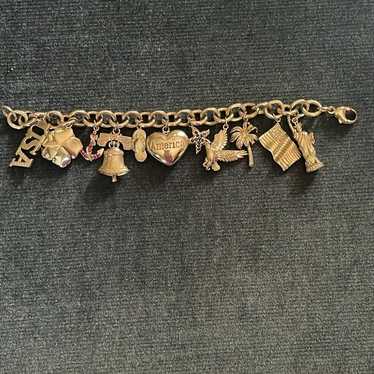 Vintage sterling silver charm bracelet