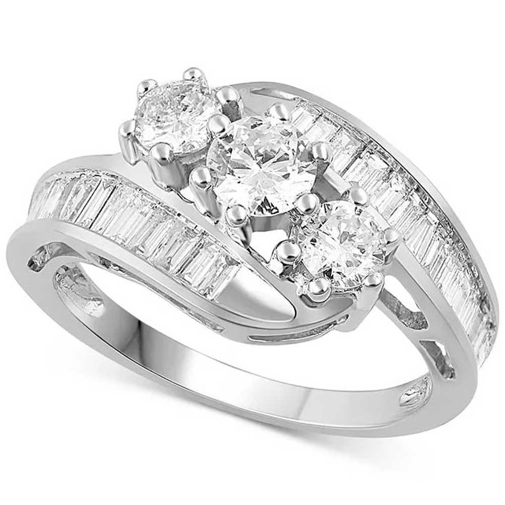 14K White Gold 1 1/2 Carat Round Brilliant Diamon… - image 6