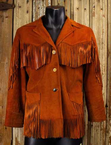 Vintage Vintage Brown Fringe Leather Jacket 60s