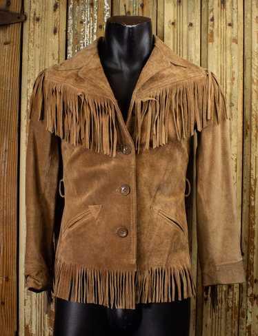 Vintage Vintage Winlit Tan Fringe Suede Jacket 70s