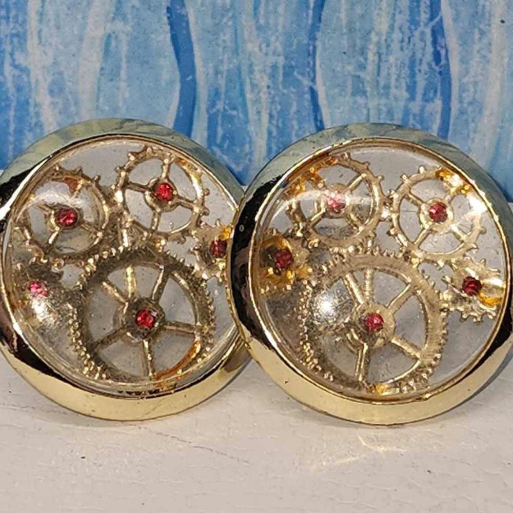 #2303, RARE STEAMPUNK CLIP EARRINGS 38mm. GREAT C… - image 1