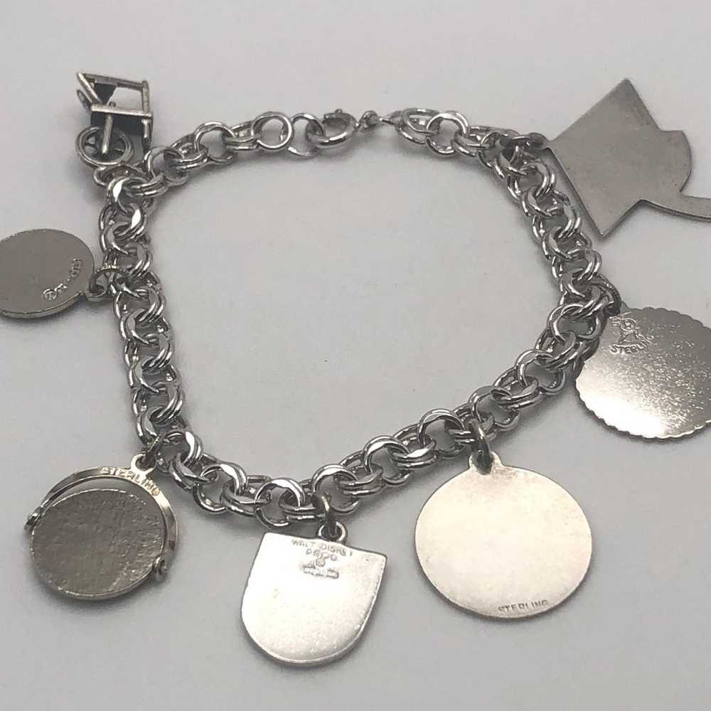 Vintage Sterling Silver Multi Charm Bracelet - image 3