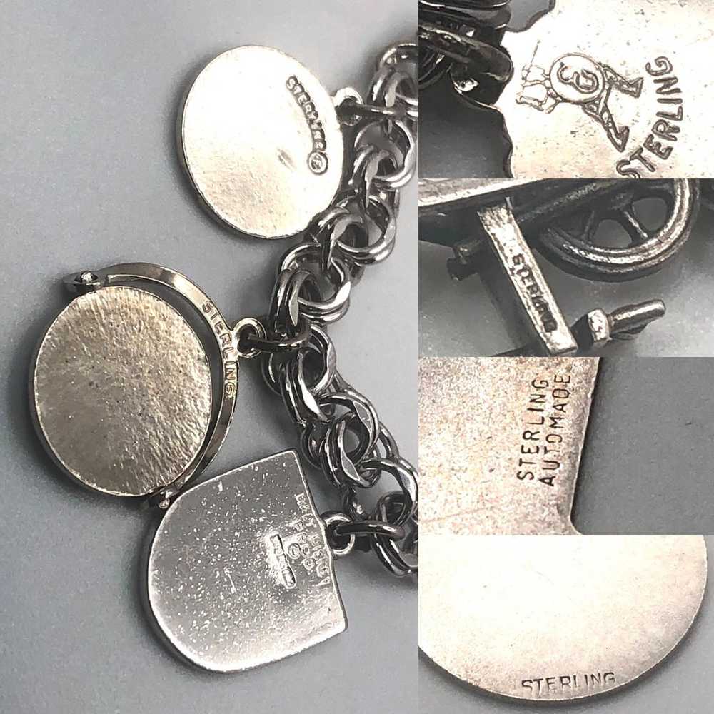 Vintage Sterling Silver Multi Charm Bracelet - image 5