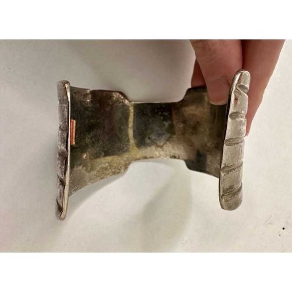 Vintage Native American Sterling Cuff Bracelet - image 3