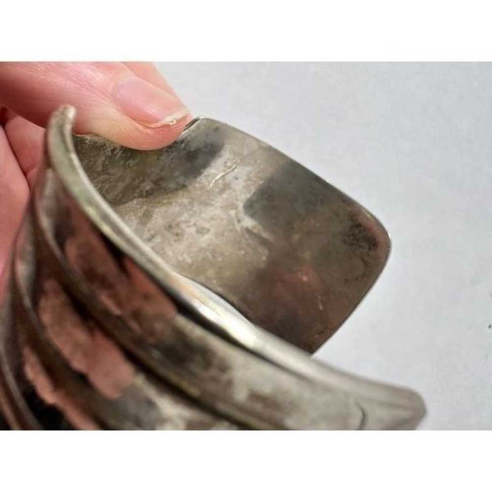 Vintage Native American Sterling Cuff Bracelet - image 7