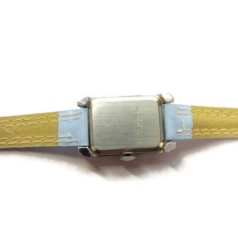 Timex Wind Up New Baby Blue Leather Band Vintage … - image 5