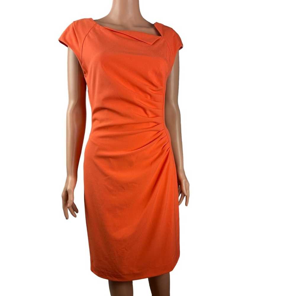 Calvin Klein Sheath Dress Ruched Side Cap Sleeve … - image 1