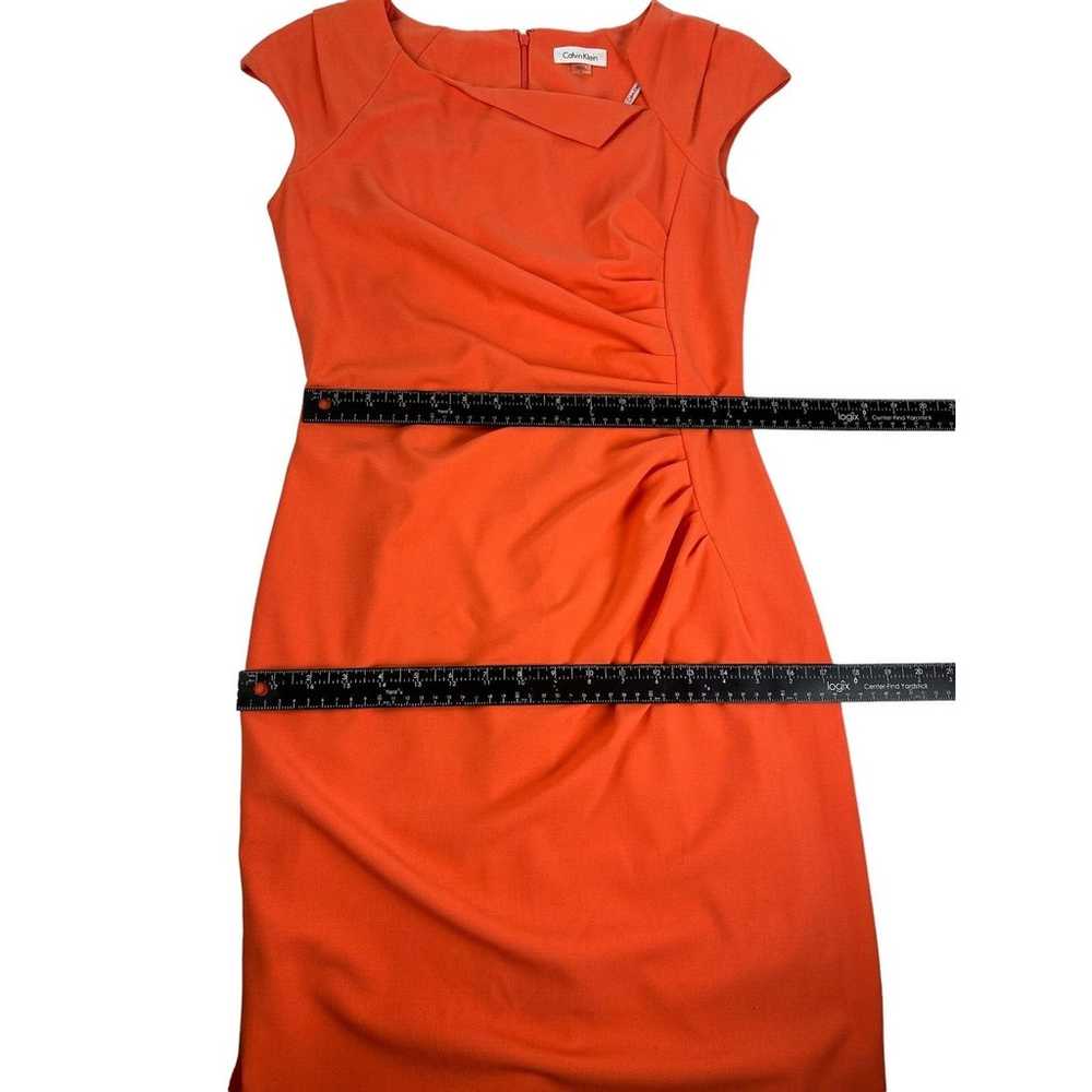 Calvin Klein Sheath Dress Ruched Side Cap Sleeve … - image 6