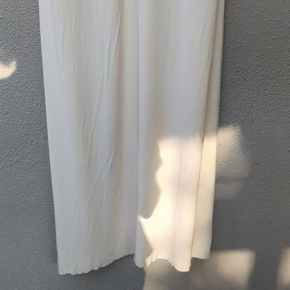 Vintage Backless Slip Dress Small Cream Satin Fai… - image 4