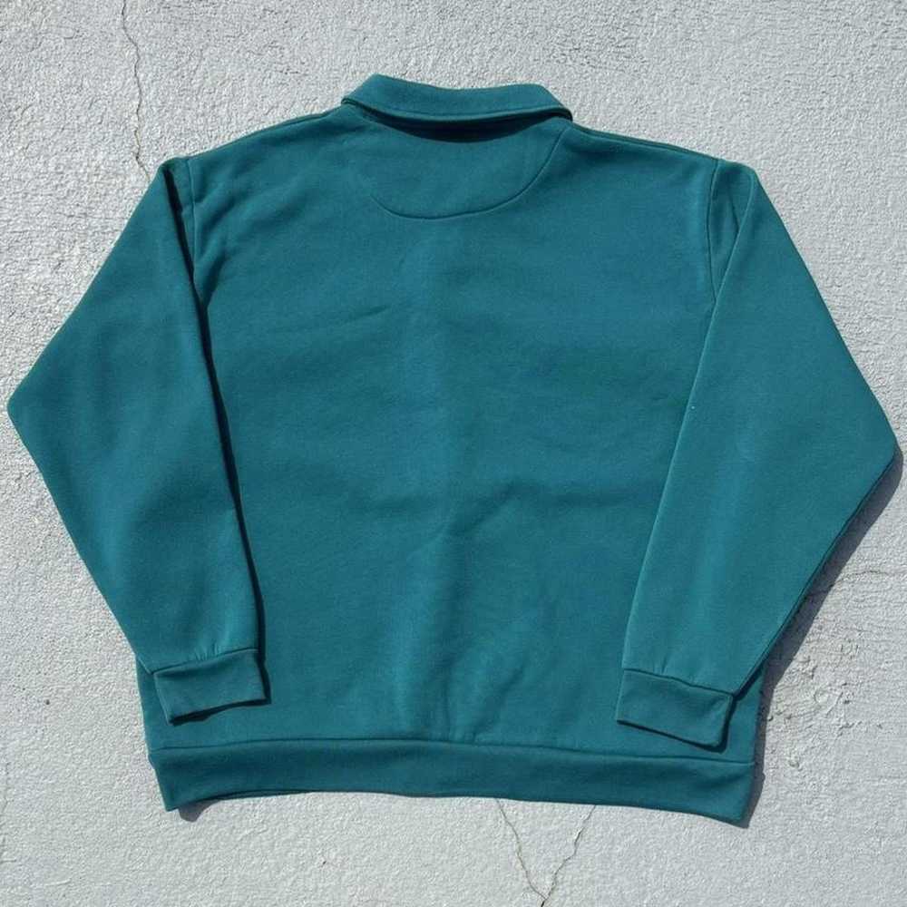 America × Rare × Vintage Vintage 90s Teal Zip Up … - image 2