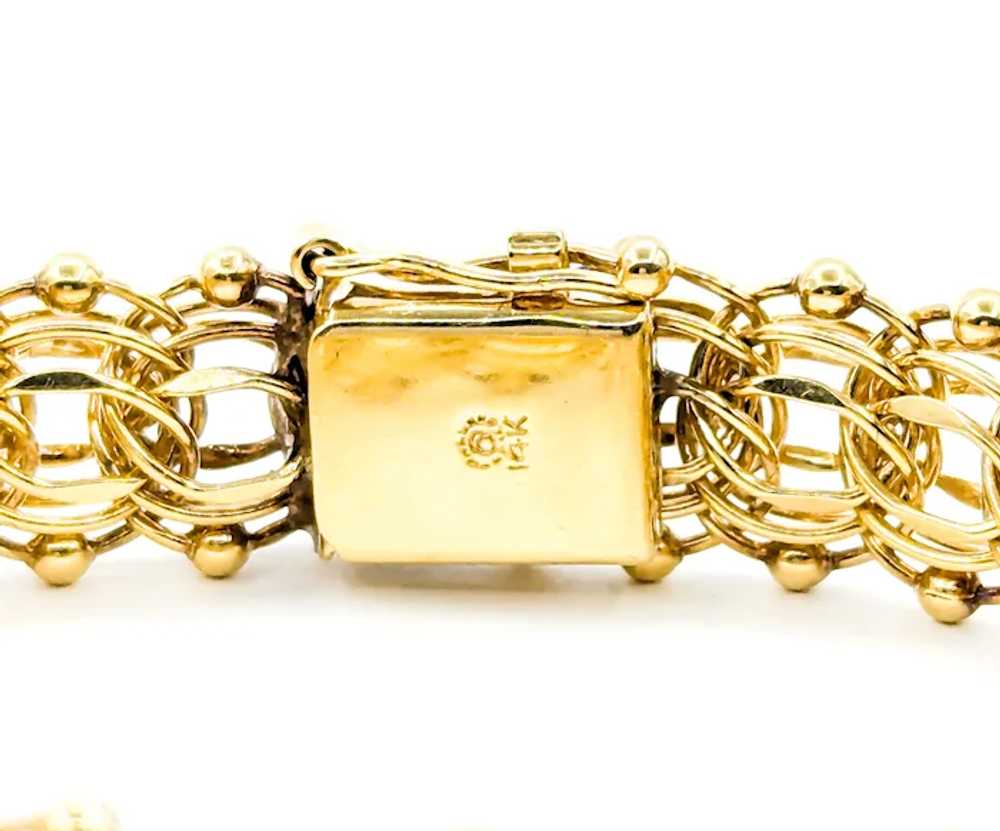 Ornate Woven Flex Link Bracelet in Yellow Gold - image 6