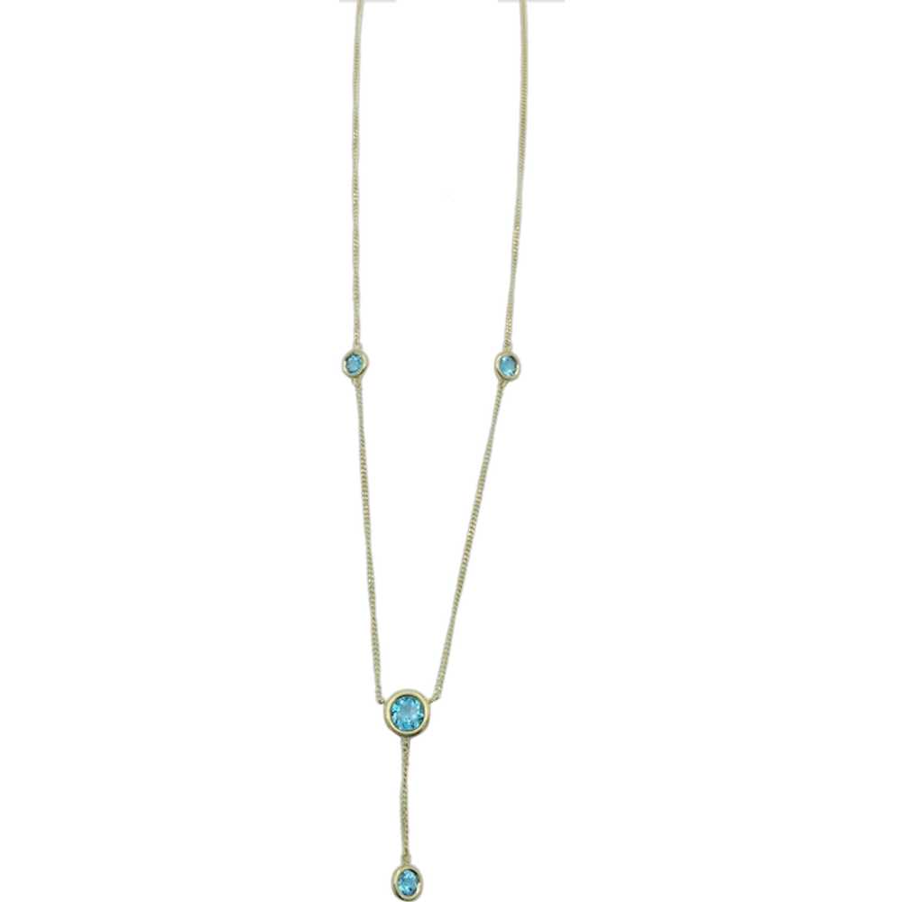 14K Topaz Pendant Necklace - image 1