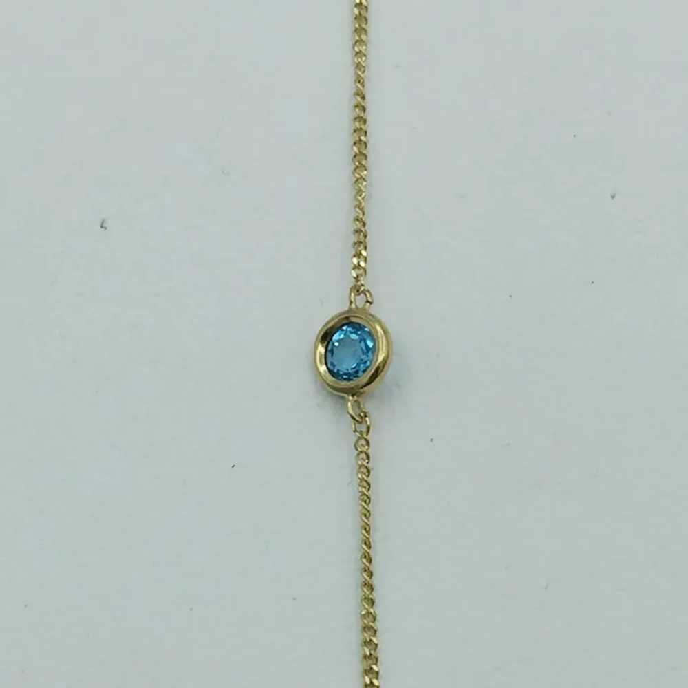 14K Topaz Pendant Necklace - image 2