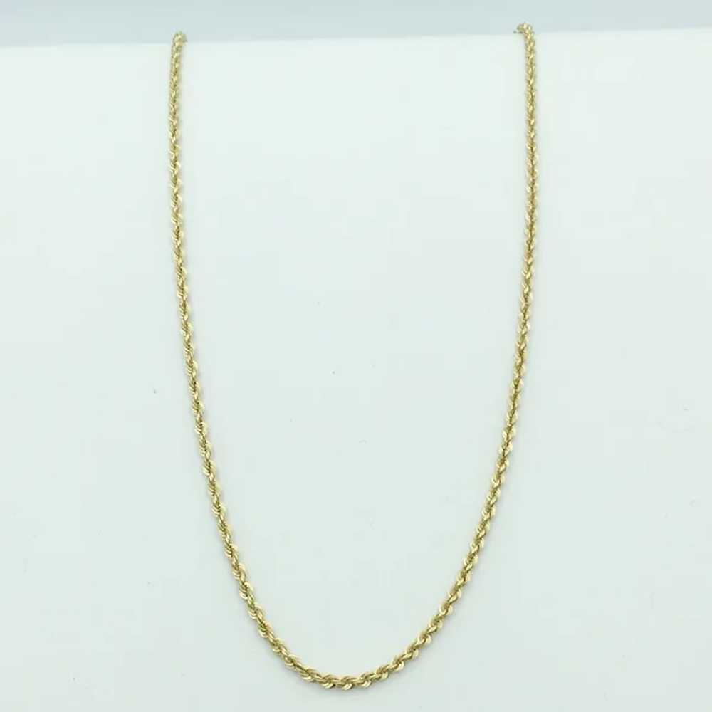 14K Hollow Rope Chain - image 2