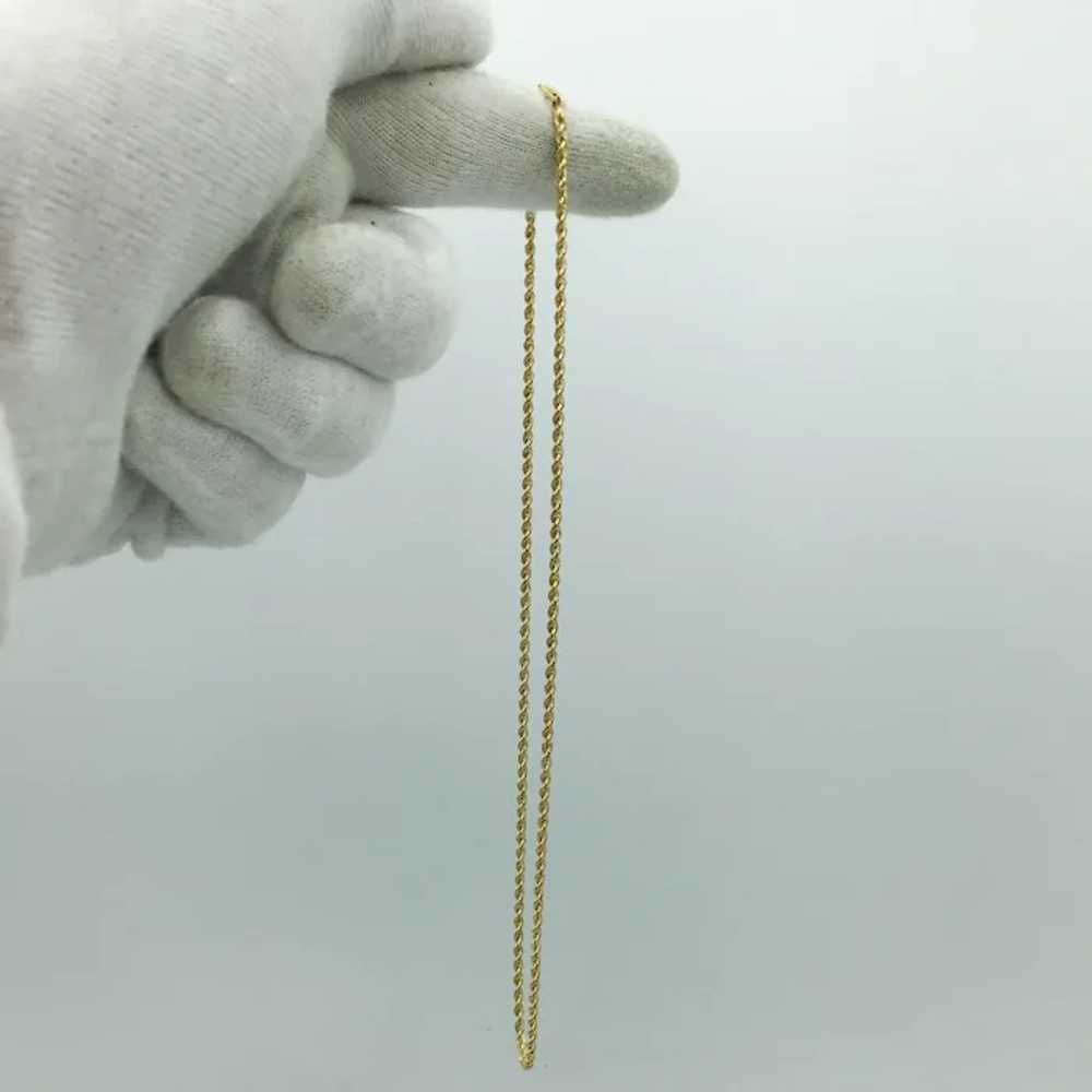 14K Hollow Rope Chain - image 5