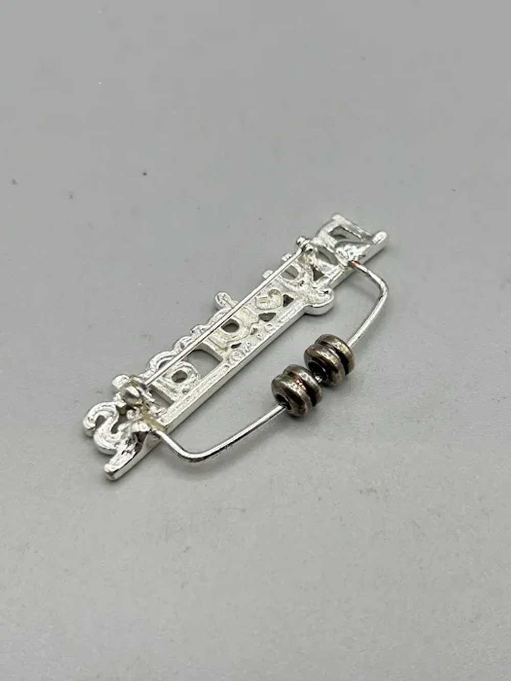 Vintage Brats Silver Tone K.I.S. Pin Brooch Charm… - image 4