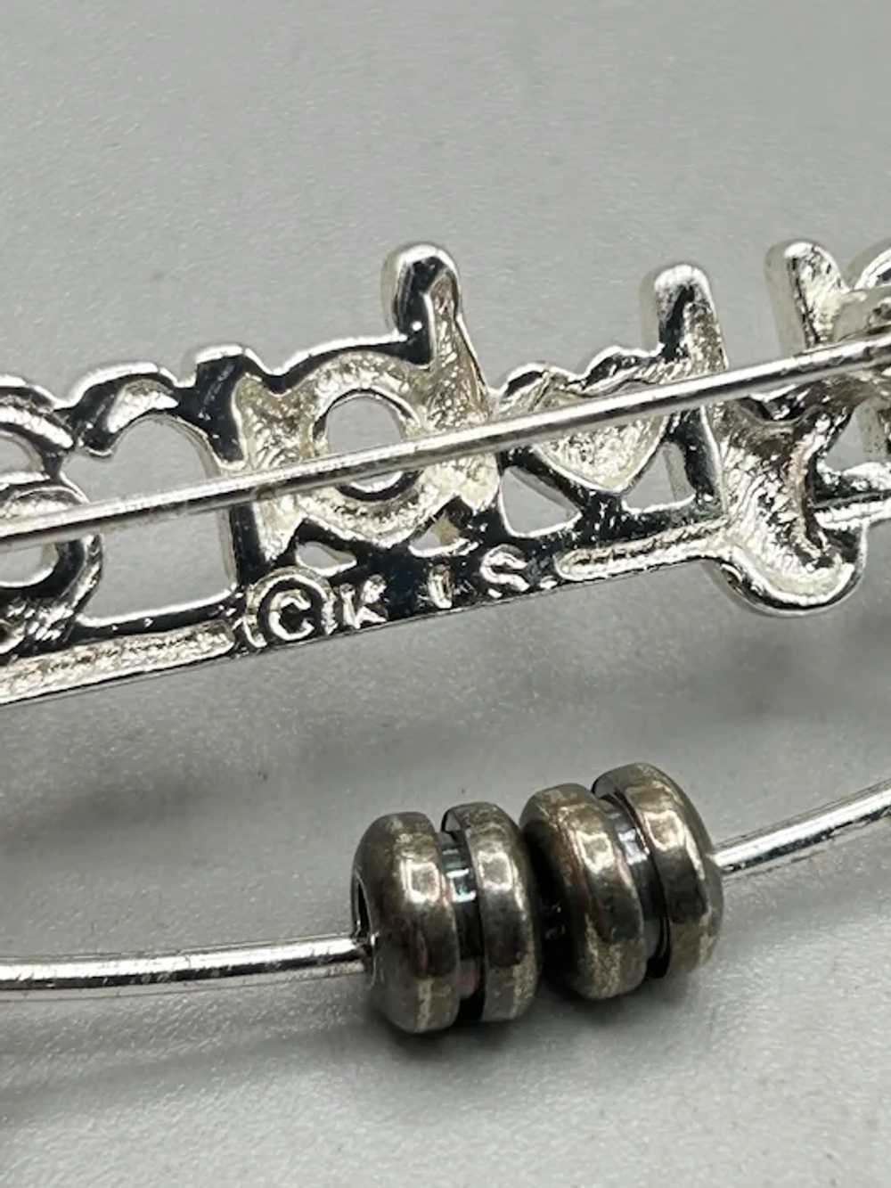 Vintage Brats Silver Tone K.I.S. Pin Brooch Charm… - image 5