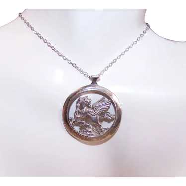 Sterling Silver Pendant - Winged Unicorn - image 1