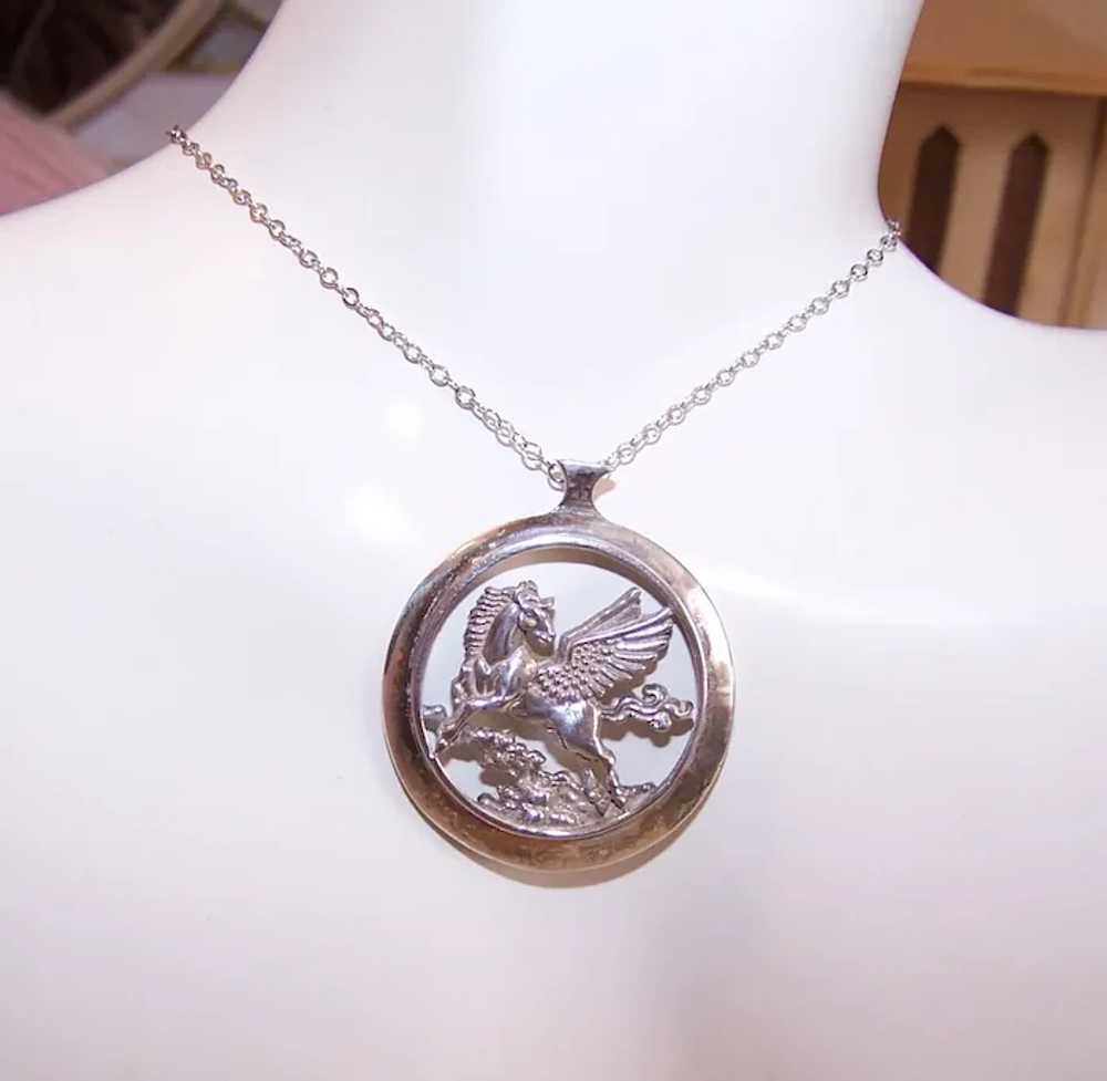 Sterling Silver Pendant - Winged Unicorn - image 3