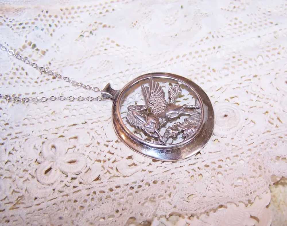 Sterling Silver Pendant - Winged Unicorn - image 6