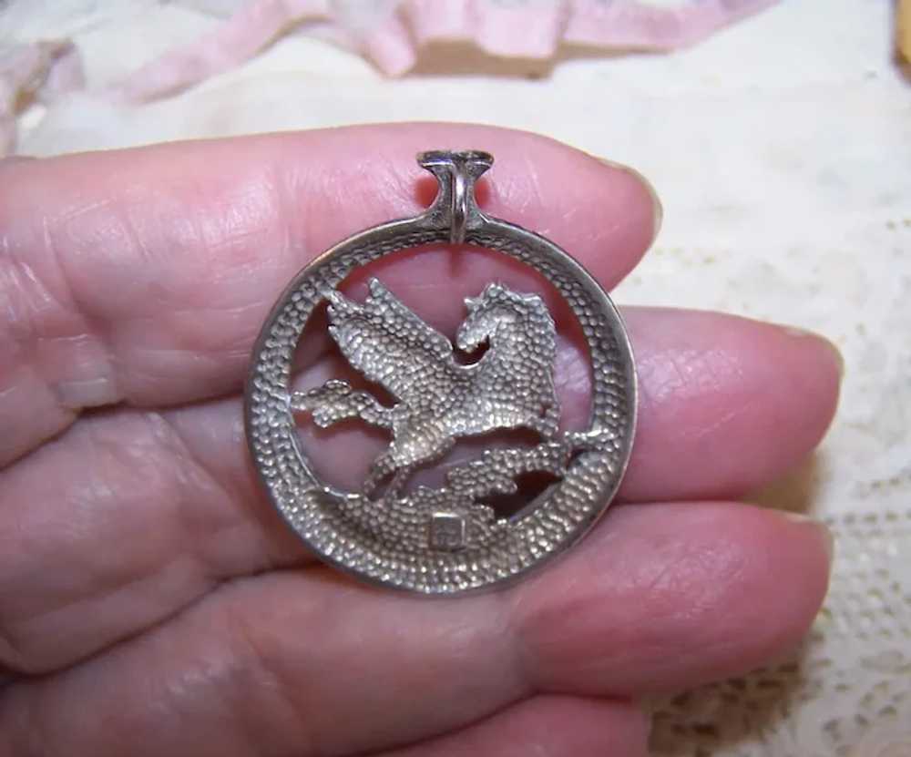 Sterling Silver Pendant - Winged Unicorn - image 9