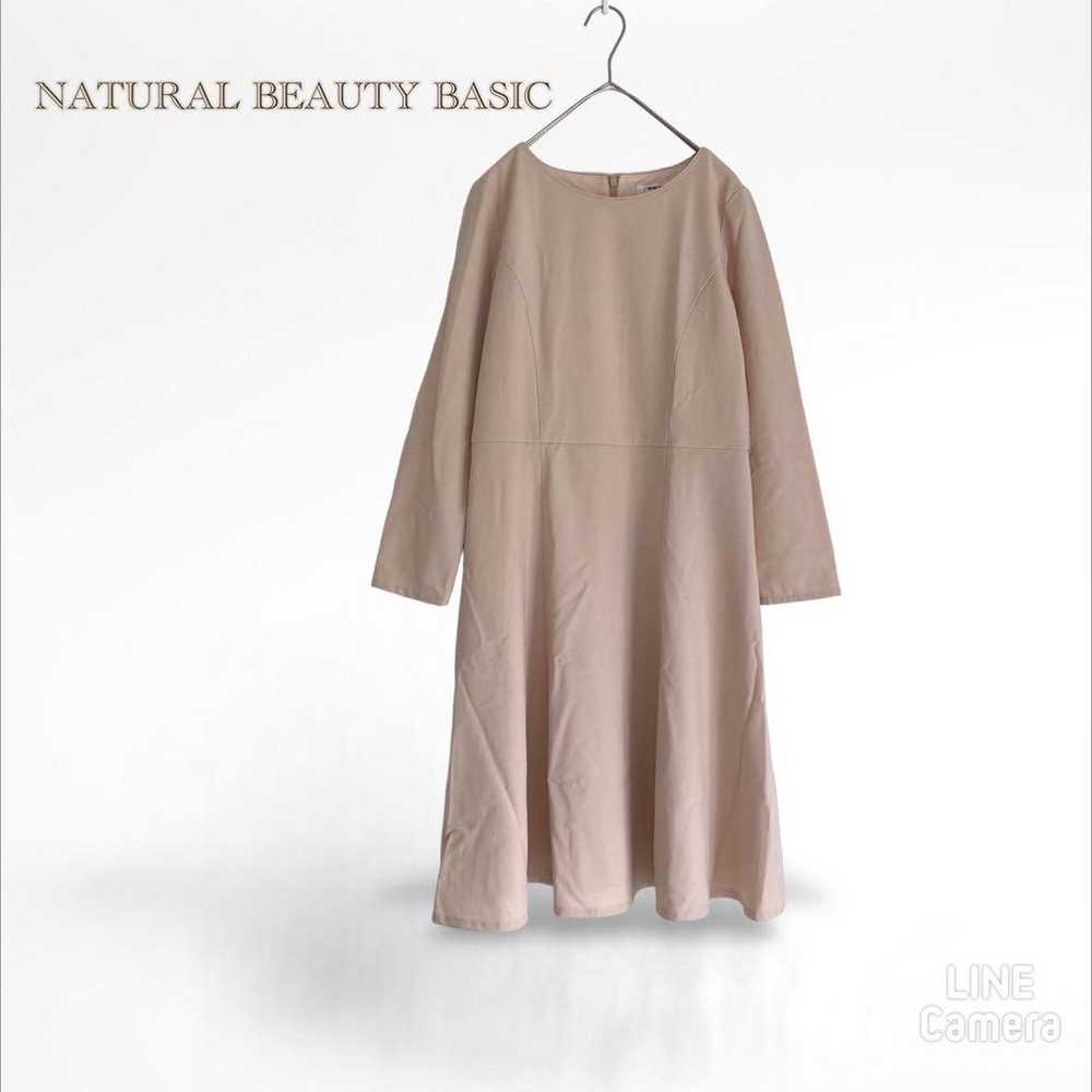 [Natural Beauty Basic] One-piece Pink [S] Long-sl… - image 1