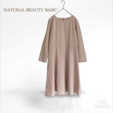 [Natural Beauty Basic] One-piece Pink [S] Long-sl… - image 1