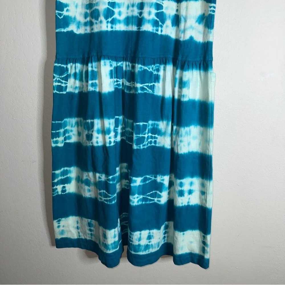 VINTAGE Blue Cactus teal blue and white tie dye t… - image 10