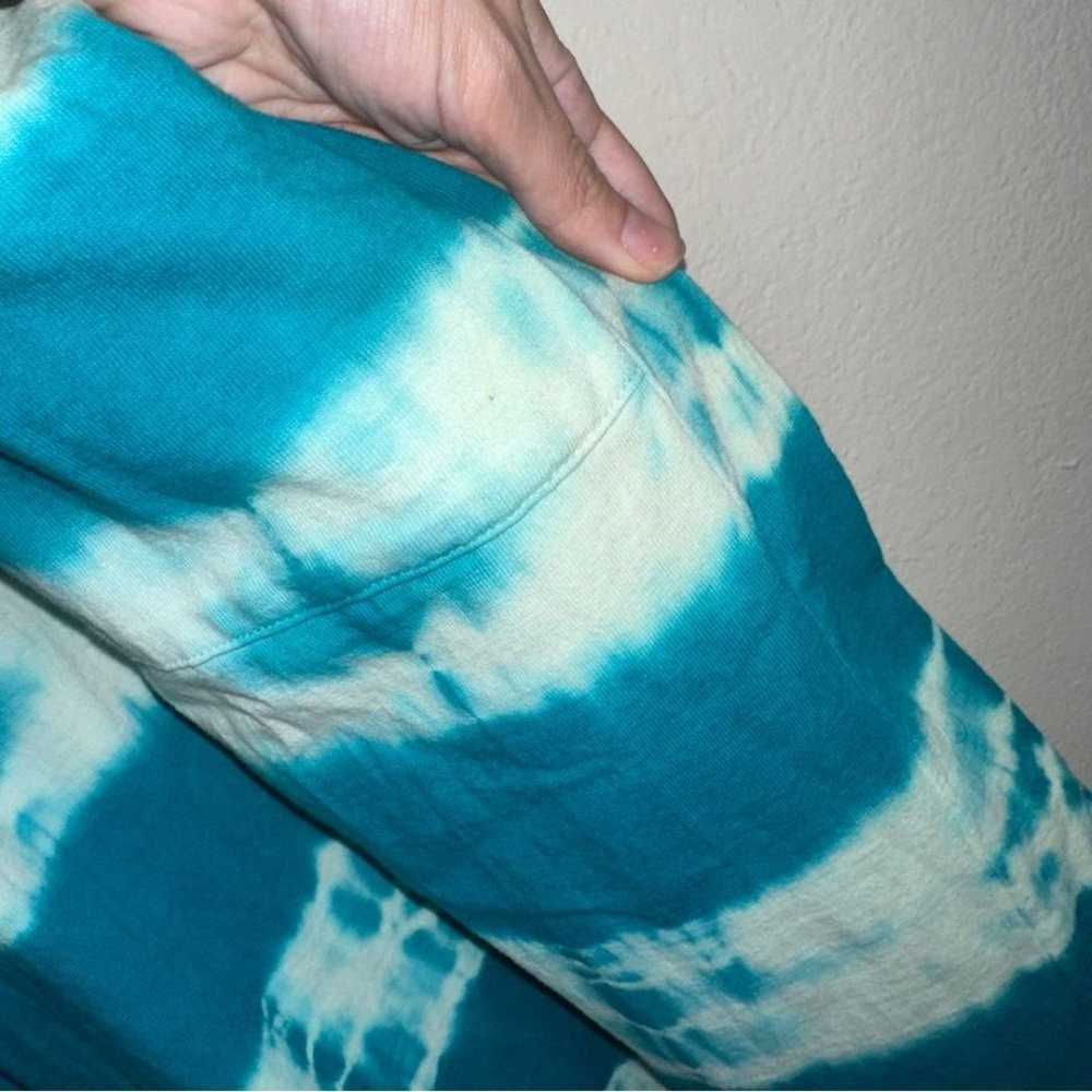 VINTAGE Blue Cactus teal blue and white tie dye t… - image 7