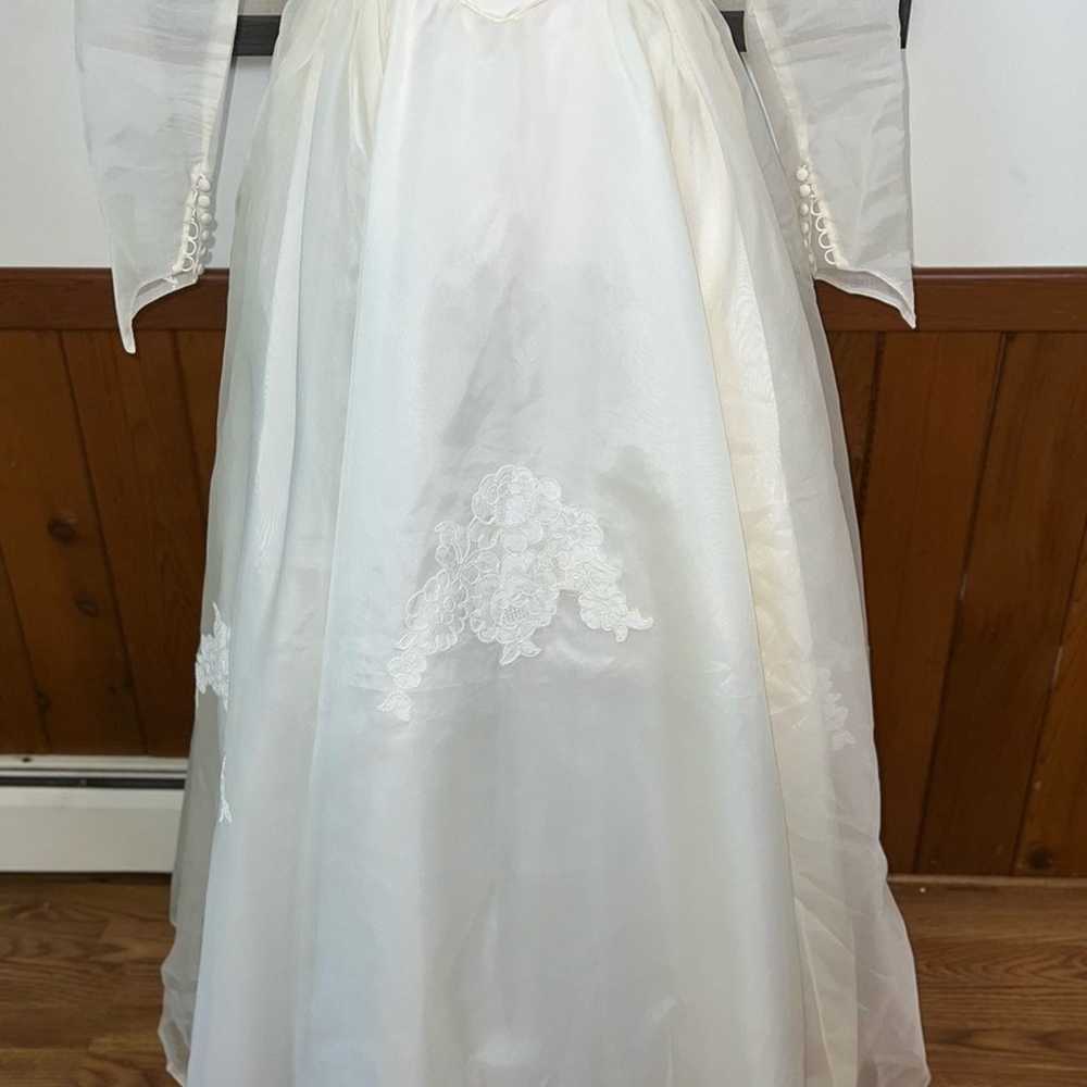 Beautiful Preserved Vintage 1950s/60s Organza Wed… - image 3