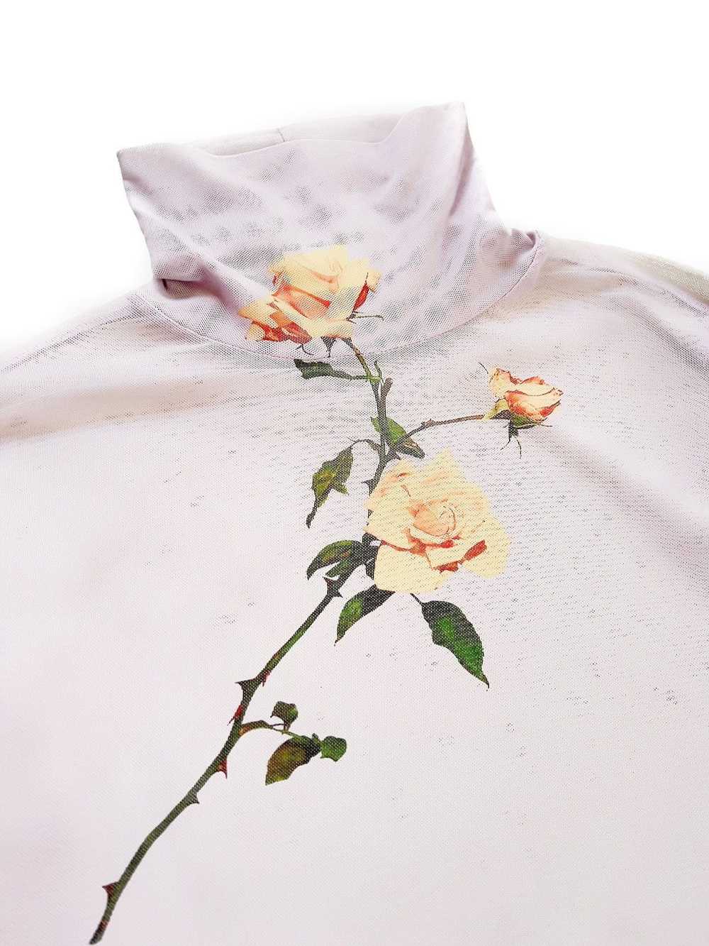 Dries Van Noten Rose Tattoo Mesh Shirt - image 2