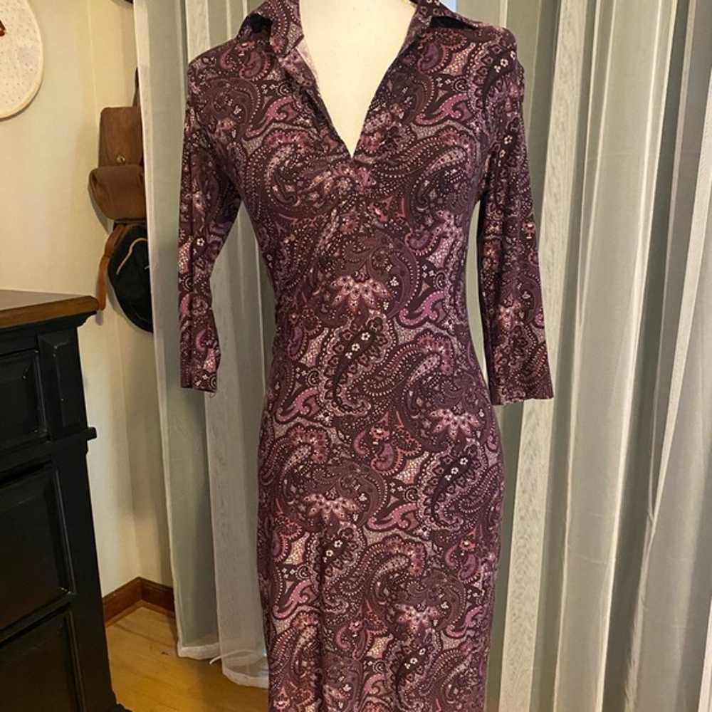 Vintage y2k does 70’s style paisley boho dress - image 1