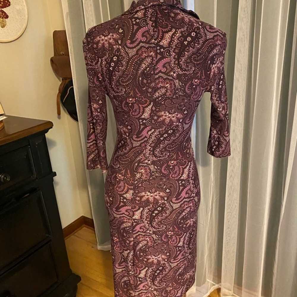 Vintage y2k does 70’s style paisley boho dress - image 4