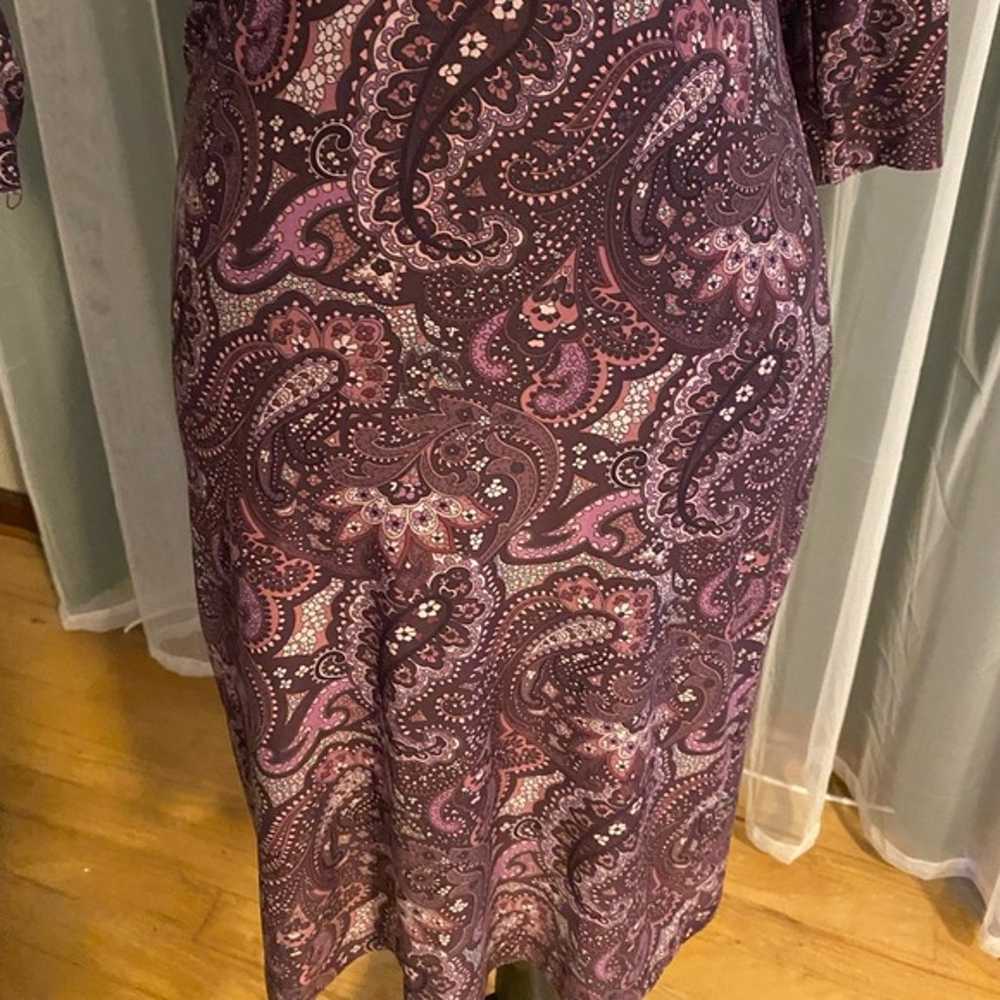 Vintage y2k does 70’s style paisley boho dress - image 6