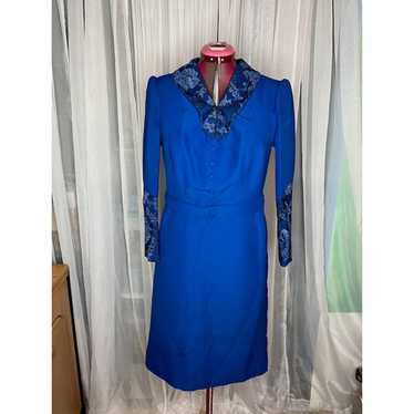 Shirt dress 1960s royal blue - image 1