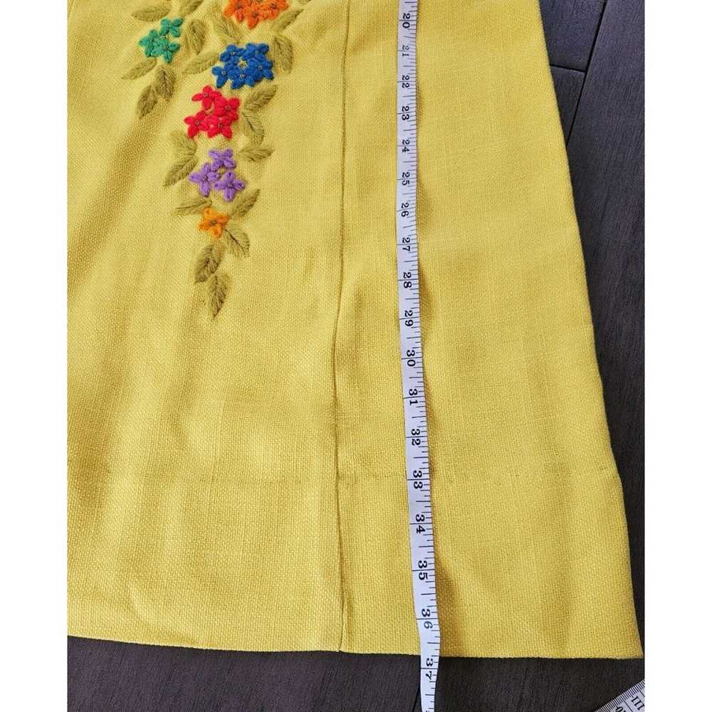 Vtg 70's Phil Rose of California Yellow Embroider… - image 5