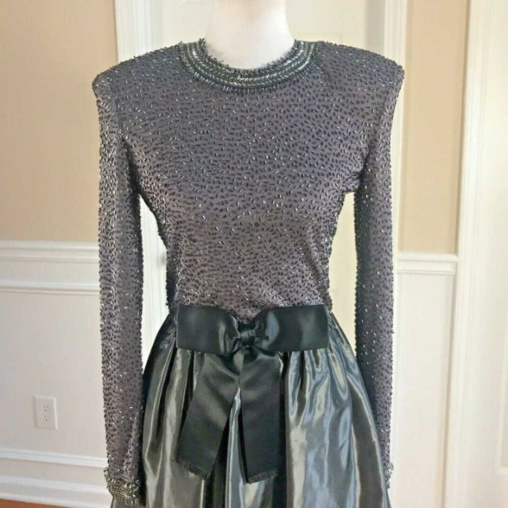 VICTORIA ROYAL Vtg Sequin Beaded Gown - image 2