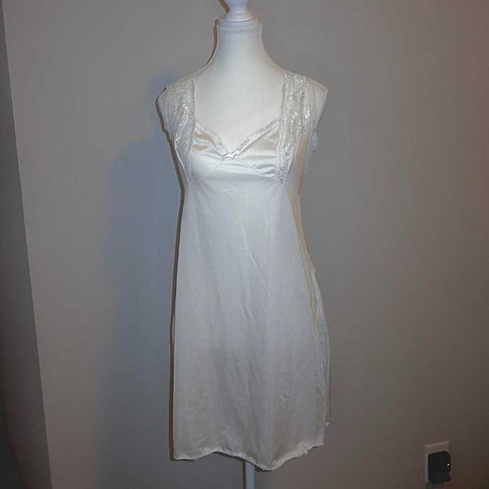 White Lace Slip Dress Size - image 1