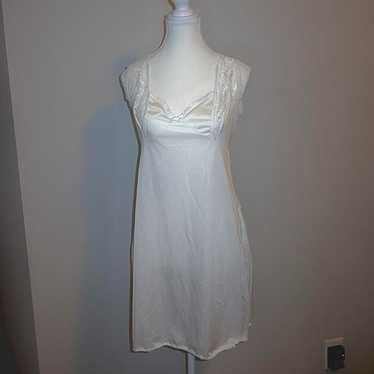 White Lace Slip Dress Size - image 1