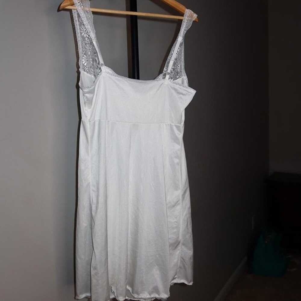 White Lace Slip Dress Size - image 5