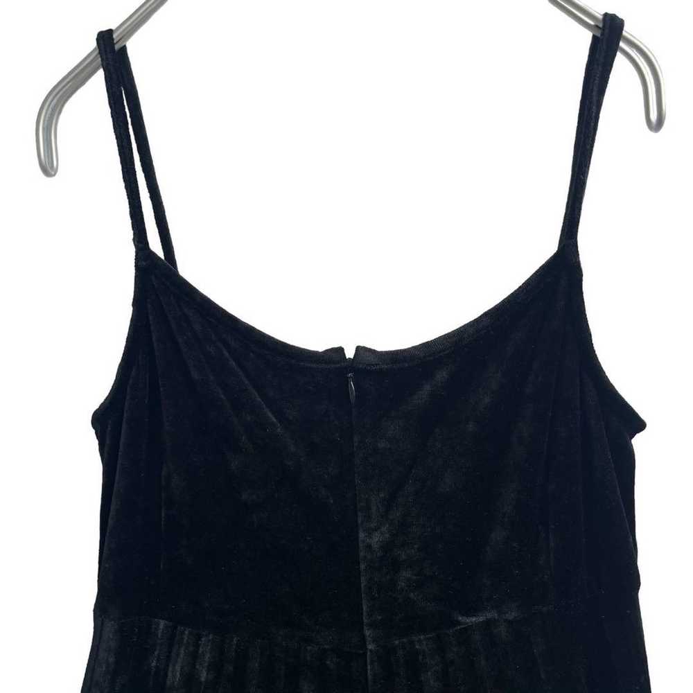 OPEQUE Velour Pleated Cami One-Piece Dress in Bla… - image 6